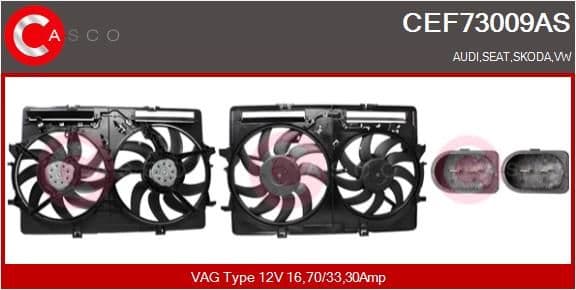 cef73009as Casco Електродвигун вентилятора