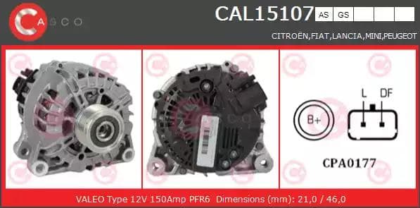cal15107as Casco Генератор