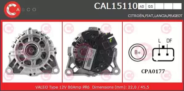 cal15110as Casco Генератор