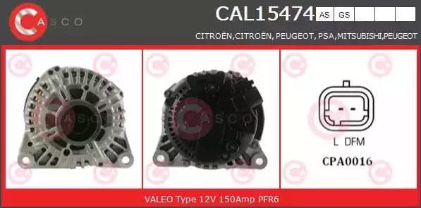 cal15474as Casco Генератор