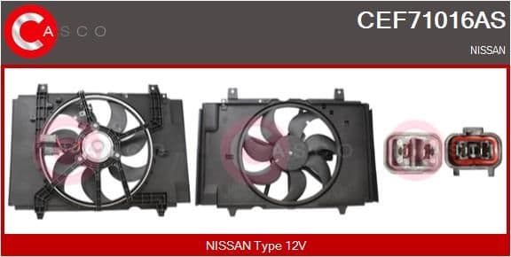 cef71016as Casco Электродвигатель вентилятора для Nissan Juke