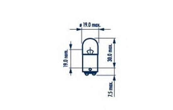 17172 Narva Лампа фонаря освещения номерного знака