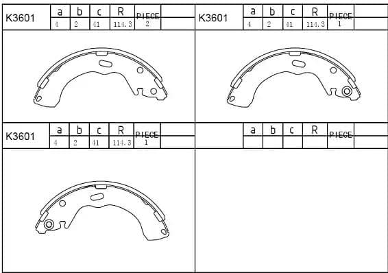 K3601 Asimco Тормозные колодки