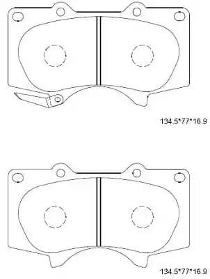KD2482 Asimco Гальмівні колодки