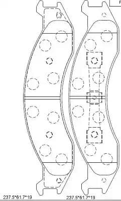 KD6320 Asimco Тормозные колодки для Ford E-Series