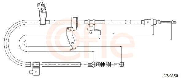 92170586 Cofle Трос ручного гальма для Mazda 5
