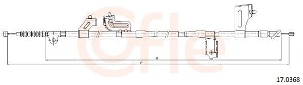 92170368 Cofle Трос ручного тормоза для Nissan Navara