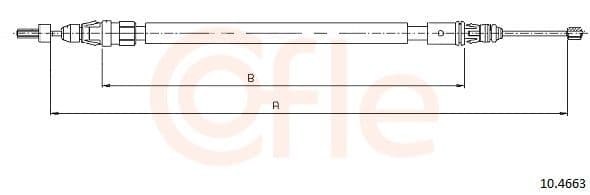 92104663 Cofle Трос ручного тормоза