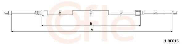 921re015 Cofle Трос ручного гальма для Renault Fluence