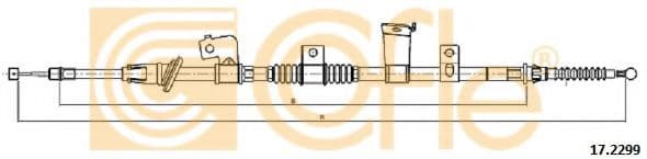 17.2299 Cofle Трос ручного тормоза