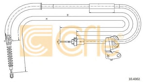 10.4302 Cofle Трос ручного гальма