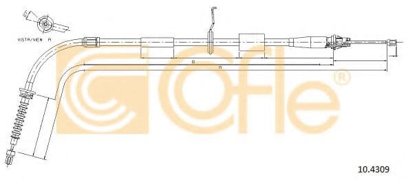 10.4309 Cofle Трос ручного тормоза
