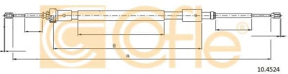10.4524 Cofle Трос ручного гальма