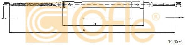 10.4576 Cofle Трос ручного тормоза для Citroen Xsara