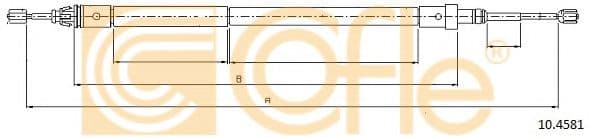10.4581 Cofle Трос ручного тормоза для Citroen Xsara