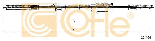 10.464 Cofle Трос ручного тормоза для Citroen CX