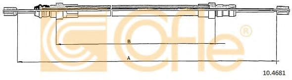 10.4681 Cofle Трос ручного тормоза для Citroen XM