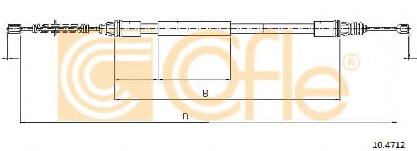 10.4712 Cofle Трос ручного тормоза