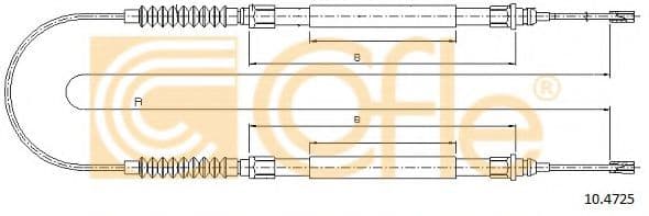 10.4725 Cofle Трос ручного гальма