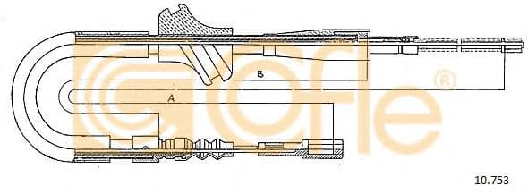 10.753 Cofle Трос ручного гальма