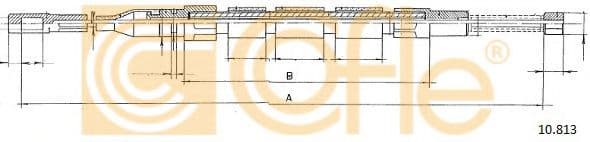 10.813 Cofle Трос ручного тормоза для Volvo 340-360