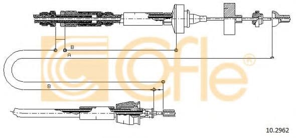 10.2962 Cofle Трос сцепления для Renault Laguna