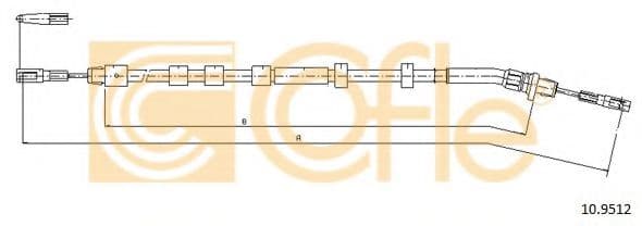 10.9512 Cofle Трос ручного тормоза