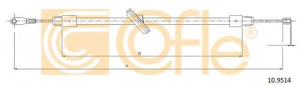 10.9514 Cofle Трос ручного тормоза для Mercedes M-Class