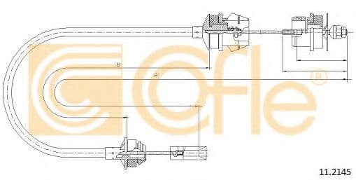 11.2145 Cofle Трос сцепления для Citroen ZX