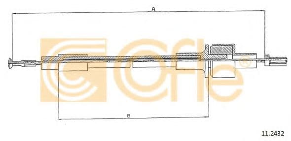 11.2432 Cofle Трос зчеплення для Ford Sierra