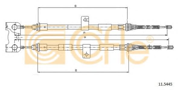 11.5445 Cofle Трос ручного гальма для Ford Fiesta