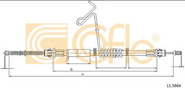 11.5664 Cofle Трос ручного гальма