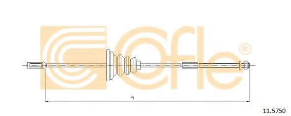 11.5750 Cofle Трос ручного гальма для Opel Adam