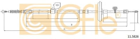 11.5826 Cofle Трос ручного тормоза для Chevrolet Orlando