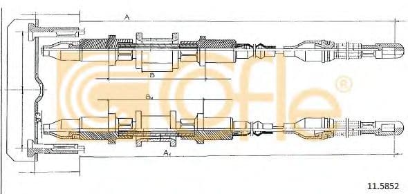 11.5852 Cofle Трос ручного тормоза