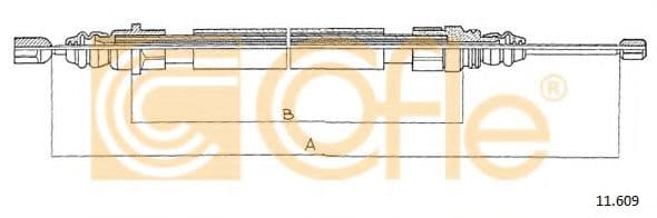 11.609 Cofle Трос ручного гальма для Peugeot 405