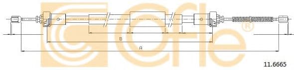 11.6665 Cofle Трос ручного гальма
