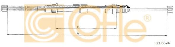 11.6674 Cofle Трос ручного гальма