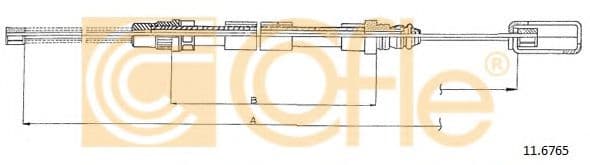 11.6765 Cofle Трос ручного тормоза для Renault Espace