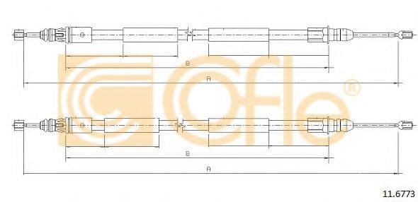 11.6773 Cofle Трос ручного гальма