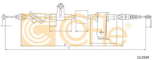 12.0104 Cofle Трос ручного гальма