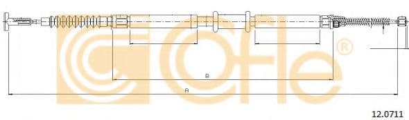 12.0711 Cofle Трос ручного гальма