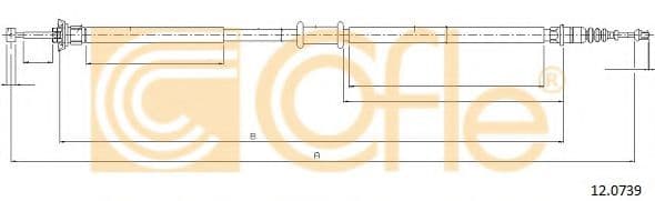 12.0739 Cofle Трос ручного тормоза