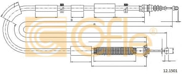 12.1501 Cofle Трос ручного гальма