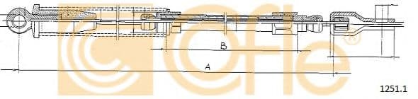1251.1 Cofle Трос ручного тормоза для Fiat Uno