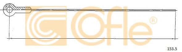 153.5 Cofle Тросик газа для Fiat 126