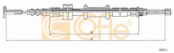 1651.1 Cofle Трос ручного тормоза