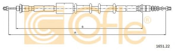 1651.22 Cofle Трос ручного тормоза для Fiat Barchetta
