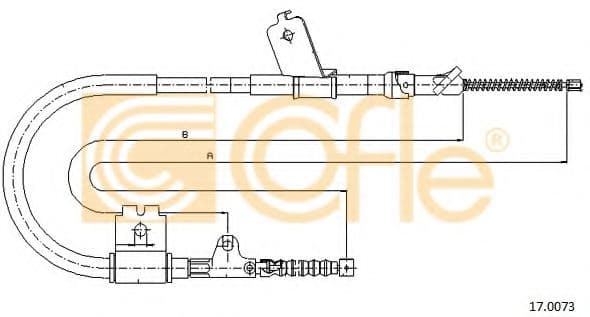 17.0073 Cofle Трос ручного гальма
