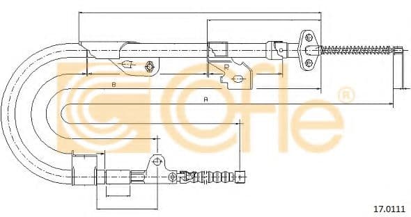 17.0111 Cofle Трос ручного тормоза